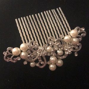 Bridal Crystal and Pearl Hair Comb